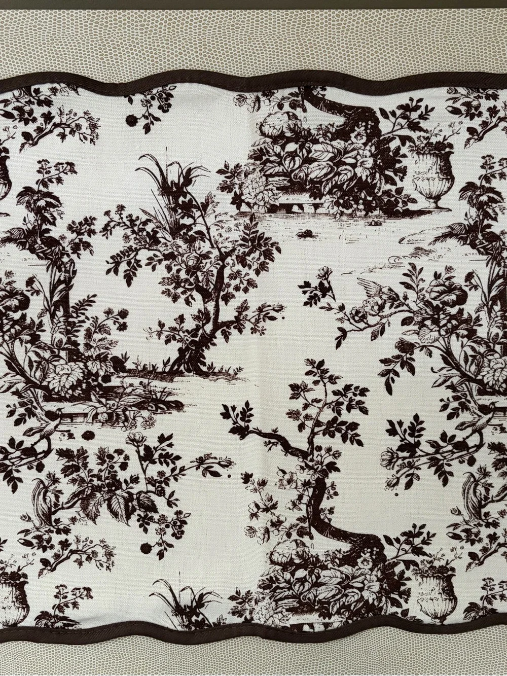 *Out of stock online*  Brown Toile Floral Placemats - Set of 6 NWT